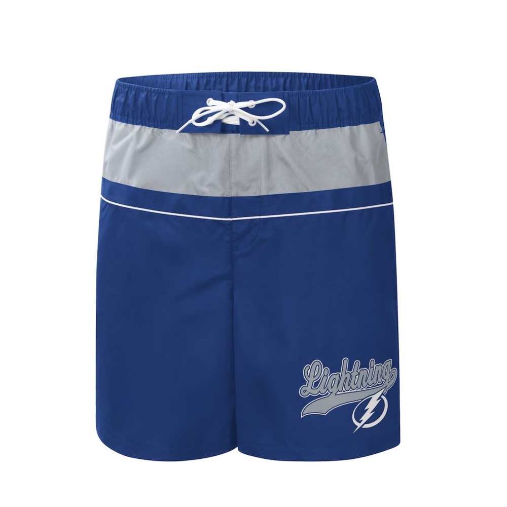 Tampa Bay Lightning Starter Freestyle Volley Swim Shorts Blue Size XL New